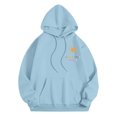 thumbnail image 3 of Womens Hoodies Sweatshirts Featuring Cozy Autumn/Winter Print Design Hoodie for Women Blue S, 3 of 4