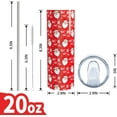 thumbnail image 2 of Christmas Red Gifts for Women Men, 20 Oz Tumbler with Lid and Straw, Xmas Santa Claus Stainless Steel Insulated Travel Coffee Cup, Winter Holiday Water Bottle for Him Her, 2 of 6