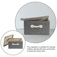 thumbnail image 3 of RENACLIPY Grey Cloth Cube Storage Bin Large Capacity Lightweight Organizer for Clothes and Toys 12x12x12 Inches, 3 of 5