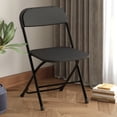 thumbnail image 3 of Leumius 4 Pack Folding Chair,Indoor Outdoor Black Plastic Folding Chair,Black, 3 of 11