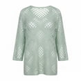 thumbnail image 5 of Crochet Lattice Tops For Women Knitted Tops For Women Summer Flowy Tops For Women Crochet Lattice Top Crochet Lattice Top Short Sleeve Tops For Women Crochet Shirts For Women Womens Blouses, 5 of 5