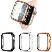 CAVN 3-Pack Screen Protector with Tempered Glass Cover Compatible with Apple Watch SE/Series 6/5/4 40mm 44mm