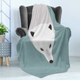 thumbnail image 4 of Polar Bear Soft Flannel Fleece Throw Blanket, Flat Design Polar Bear Head Image Predator Mammal, Cozy Plush for Indoor and Outdoor Use, 70" x 90", Blue Grey Eggshell, by Ambesonne, 4 of 5