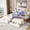 Antique White, variant on Three‑Mode Expandable Bed Frame, Two Beds Combinable Into Large Bed, 100% Squeak‑Free,Heavy‑Duty High Weight Capacity, With Bookcase Headboard Large Drawers Built‑in LED Lights and Charging Ports