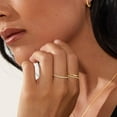 thumbnail image 3 of Thin Gold Rings for Women: 3PCS Stackable 14K Gold Plated Dainty Rings Set Non Tarnish Thumb Wedding Bands CZ Rings for Women Trendy Statement Gold Jewelry Size 6 7 8 9 10, 3 of 6