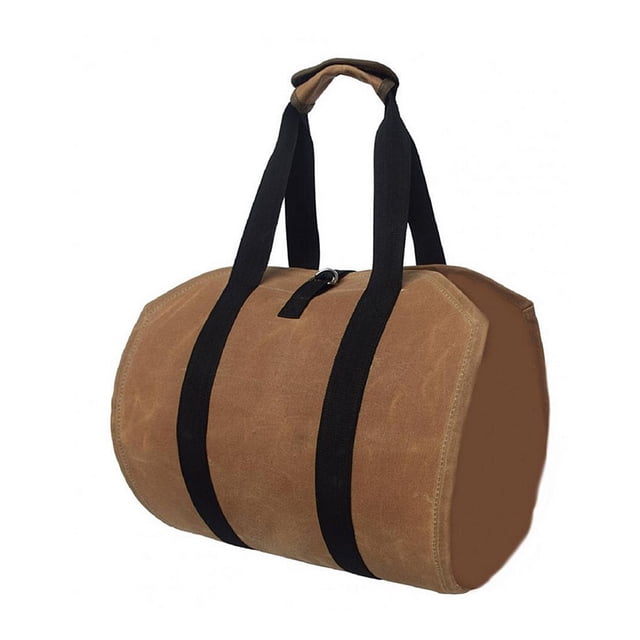 Naiovety Bolsa de transporte de leña para exteriores, bolsa de registro ajustable, lona, portátil, para acampar Jardín y Patio