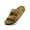 light brown, variant on Unisex Genuine Suede Summer Sandals Arch Support Cork Footbed Slide Sandals with Double Adjustable Buckle for Women Men Summer Outdoor Slides