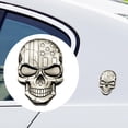thumbnail image 4 of Calcomanía 3D Clavoración Decal, Aleación de Zinc Decoración inconfundible, Modificación de Metal , Gris B-gris DYNWAVEMX Pegatina del coche del cráneo, 4 of 8