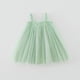 thumbnail image 1 of Vestido de falda de malla con tirantes de verano para niñas con borde de orejas de madera Falda de princesa para bebé Falda pontón, 1 of 6