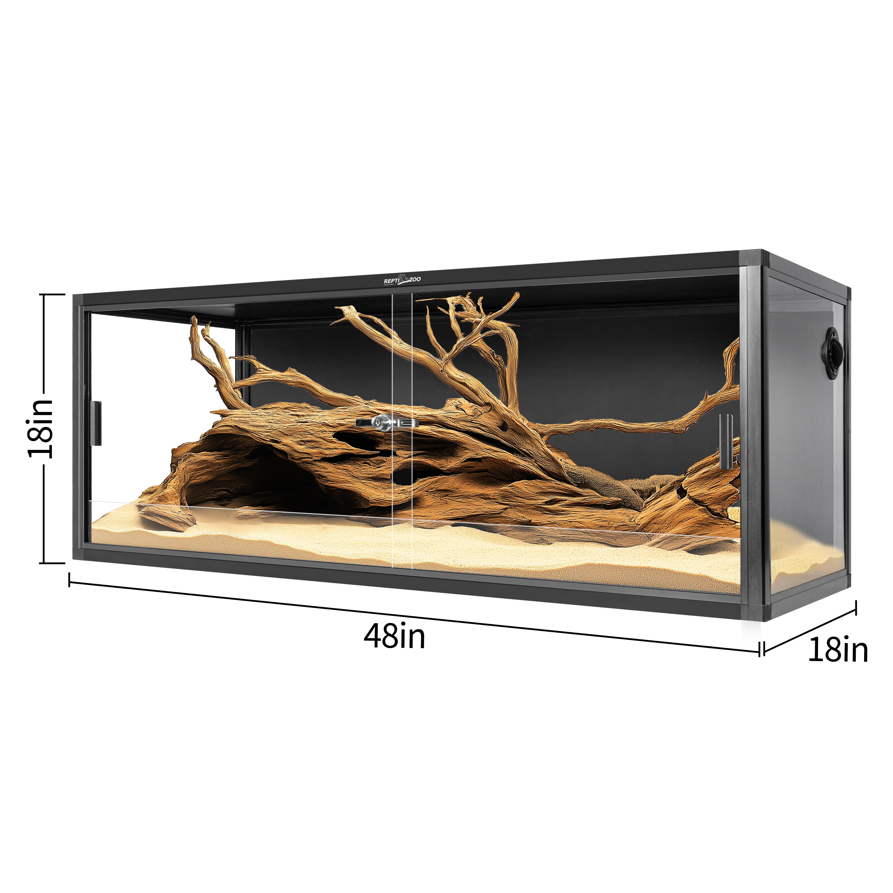 REPTI ZOO 64 Gallon Reptile Terrarium – Large 48