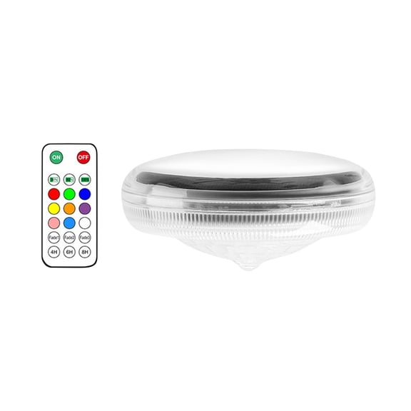 Solar Rechargeable Floating Pool Lights with Remote Control, 9 RGB Modes and Timer for Inground Pools, Spas,and Garden Ponds