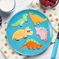 thumbnail image 2 of Cortador de galletas de dinosaurio, cortador de galletas fondant para niños horneando galletas, juego de cortadores de galletas de acero inoxidable, cortador de galletas de dinosaurio, 2 of 5