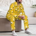 thumbnail image 7 of Daiia cartoon goose for Men's Long-Sleeved Pajama Set – Soft & Comfortable Sleepwear Button-Up Pajamas Cozy Lounge Wear-Medium, 7 of 7