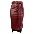 thumbnail image 4 of EDFBUYKRS Female Skirts Womens Skirts Short Length Women's Split Mid Length Irregular Slim Strapping Skirt, 4 of 7