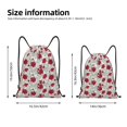 thumbnail image 2 of Balery Leaves And Anemone Flowers In Red Grey Pattern Drawstring Backpack Bag Sport Gym Sackpack Cinch Bags Pattern Drawstring Backpack Bag Sport Gym Sackpack Cinch Bags -Medium, 2 of 6