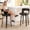 Black, variant on ClinQ Swivel Bar Stools Set Of 3, 26 inch Counter Height Bar Stools With Bentwood Legs And Back, PU Leather Seat, White