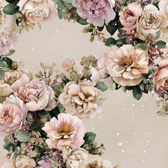 Peel and Stick Wallpaper Vintage Botanical Watercolor Art Roses Peonies Wall Paper 17.7in x 9.8ft Self Adhesive Removable Boho Floral Contact Paper for Nursery Bedroom Cabinets