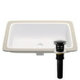 thumbnail image 1 of Novatto NP-U233921MB Rectangular White Undermount Sink with Matte Overflow Drain, 1 of 6