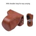 thumbnail image 4 of Étui de Protection en Cuir PU Vintage avec Sangle de Remplacement pour Canon EOS M100, 4 of 7
