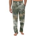 thumbnail image 2 of GrmtClth Pajamas for Men Ultra Lightweight Camo Print Pajama Bottoms Stylish Drawstring Elastic Waist Lounge Pants Comfort&soft Night Pants with Pockets and Button Fly Green XXXL, 2 of 8
