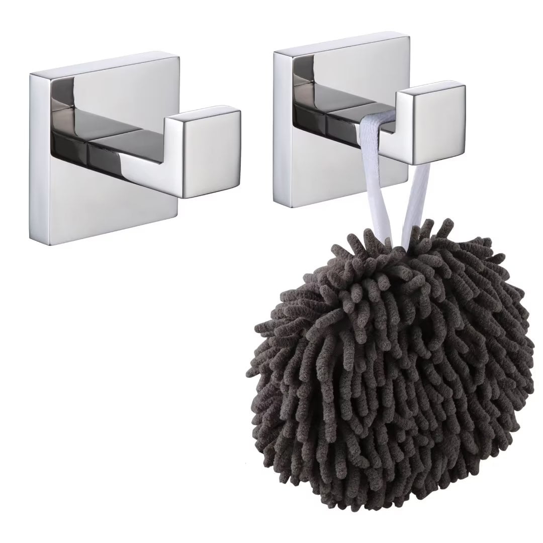 KOKOSIRI Bath Towel Hook Square Robe Hook Coat Hook Bathroom Kitchen ...