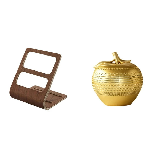 Soporte de control,Estuche de madera para guardar el mando a distancia,Organizador de control remoto,soporte para teléfono,soporte,Escultura de frutas,Figura decorativa de frutas para