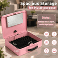 Pink Metal Security Safe Box with Digital Keypad Lock for Home Office ...