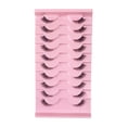 thumbnail image 3 of 10 Pairs Half Eyelashes Natural Artificial Cat Eye Clear Band Half Cat Eye Fluffy False Natural Lashes 20 mm, 3 of 7