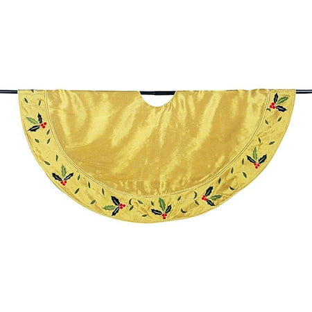52'' Gold Holly Berry Tree Skirt