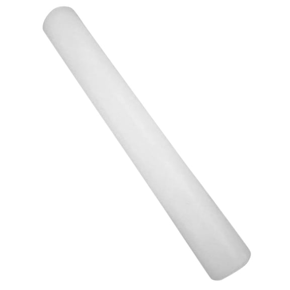 HOMEMAXS White Plastic Rolling Pin for Dough Ergonomic Baking Tool Easy to Clean Home Kitchen 16.5 Inches