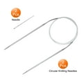 thumbnail image 3 of Uxcell Circular Knitting Needles Needles Stainless Steel for Knitting 2 Count Grey US 4/3.5mm x 39.37 inch (100cm), 3 of 6