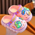thumbnail image 1 of Kids Slippers With Toe Caps And Holes Unisex Infants' Non Slip Soft Sole Sandals, 1 of 3