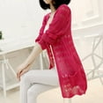 thumbnail image 5 of 2022 Fashion Knitted Cardigan Loose Pocket Hollow Long Sleeve Women Sweater Female LOVE DOCK Women's Coats Sweaters Outerwear, 5 of 5