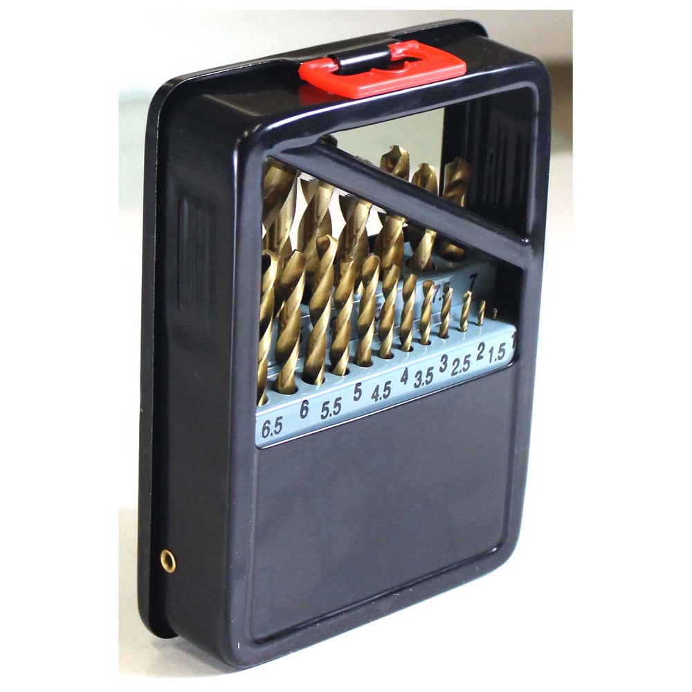 QUIX 19 Piece Titanium Drill Bit Set | 1mm - 10mm Range | Sharp & Durable | Secure Metal Storage Case | Precision Drilling & Comprehensive Sizes