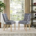 thumbnail image 6 of Modway Pose 19" Modern Performance Velvet Dining Chair in Gray (Set of 2), 6 of 6