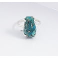 thumbnail image 5 of Genuine Blue Copper Turquoise Gemstone Coffin Ring, Natural 925 Sterling Silver Handmade Jewelry For Women, Wedding Engagement Ring For Her, Statement Ring (Blue Copper Turquoise, Size 7), 5 of 6