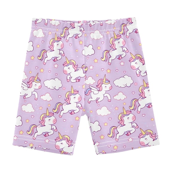 joogoo Cartoon Cute Unicorn Girls Lined Shorts Bike Dance Bottoms 6T