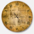 thumbnail image 1 of Designart Horloge Murale Rustique 'Visage Antique sur Parchemin', 1 of 6