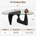 thumbnail image 4 of Modern Glass Coffee Table for Living Room for Bedroom Living Room, Office, Black, 35", 4 of 10