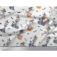 thumbnail image 2 of Soimoi Georgette Viscose Fabric Magic Potion,Bat & Witch Halloween Printed Fabric 1 Yard 42 Inch Wide, 2 of 3