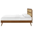 thumbnail image 6 of Platform Bed Frame, Queen Size, Wood, Brown Walnut, Modern Contemporary Urban Design, Bedroom Master Guest Suite, 6 of 9