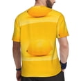 thumbnail image 2 of Wukai Yellow Lemon Print Men's Short-Sleeved Mesh T-Shirt,Quick-Dry Short Sleeve Workout T-Shirt-X-Large, 2 of 8