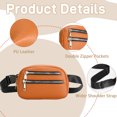 thumbnail image 2 of Egoelife Leather Fanny Packs For Women Fashion Belt Bags With Double Zip Waist Packs Crossbody Bags With Adjustable Belts For Traveling Shopping Hiking Running Biking, 2 of 7