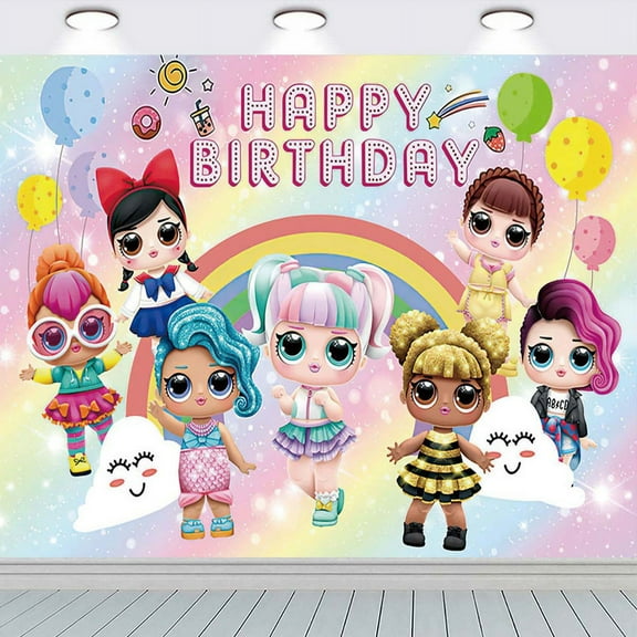 LOL Surprise Backdrop Background for Photography Banner Party Supplies Taspestry Wall Decor Post Birthday Decorations Background for Photography Taspestry