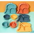 thumbnail image 2 of HLONK Silicone Toddler Plates with Spoon Fork Bowl set  Baby Divided Dinosaurs Plates Self Feeding Training Baby Dinner Plate Set, 2 of 7