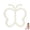 White, variant on Cartoon Butterfly Silicone Teether, Soft BPA-Free Baby Teething Ring Chew Toy
