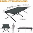 thumbnail image 4 of Aidoly Portable Army Cot for Adults, 300LBS Heavy Duty Folding Camping Cot, for Outdoor Travel, Guest Bed, Home Office, Black, 4 of 6