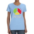 thumbnail image 2 of Wild Bobby One Love Peace 60s, Classic 1960s Rock n Roll Music Women Graphic Tee, 2 of 5