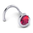 thumbnail image 5 of SuperJeweler 0.02ct 1.5mm Ruby Nose Ring In 14K White Gold For Women, 5 of 6