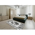 thumbnail image 4 of Ahgly Company Indoor Rectangle Patterned Platinum Gray Novelty Area Rugs, 5' x 8', 4 of 6